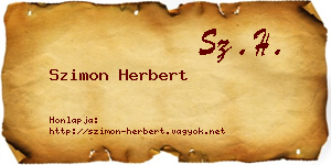 Szimon Herbert névjegykártya